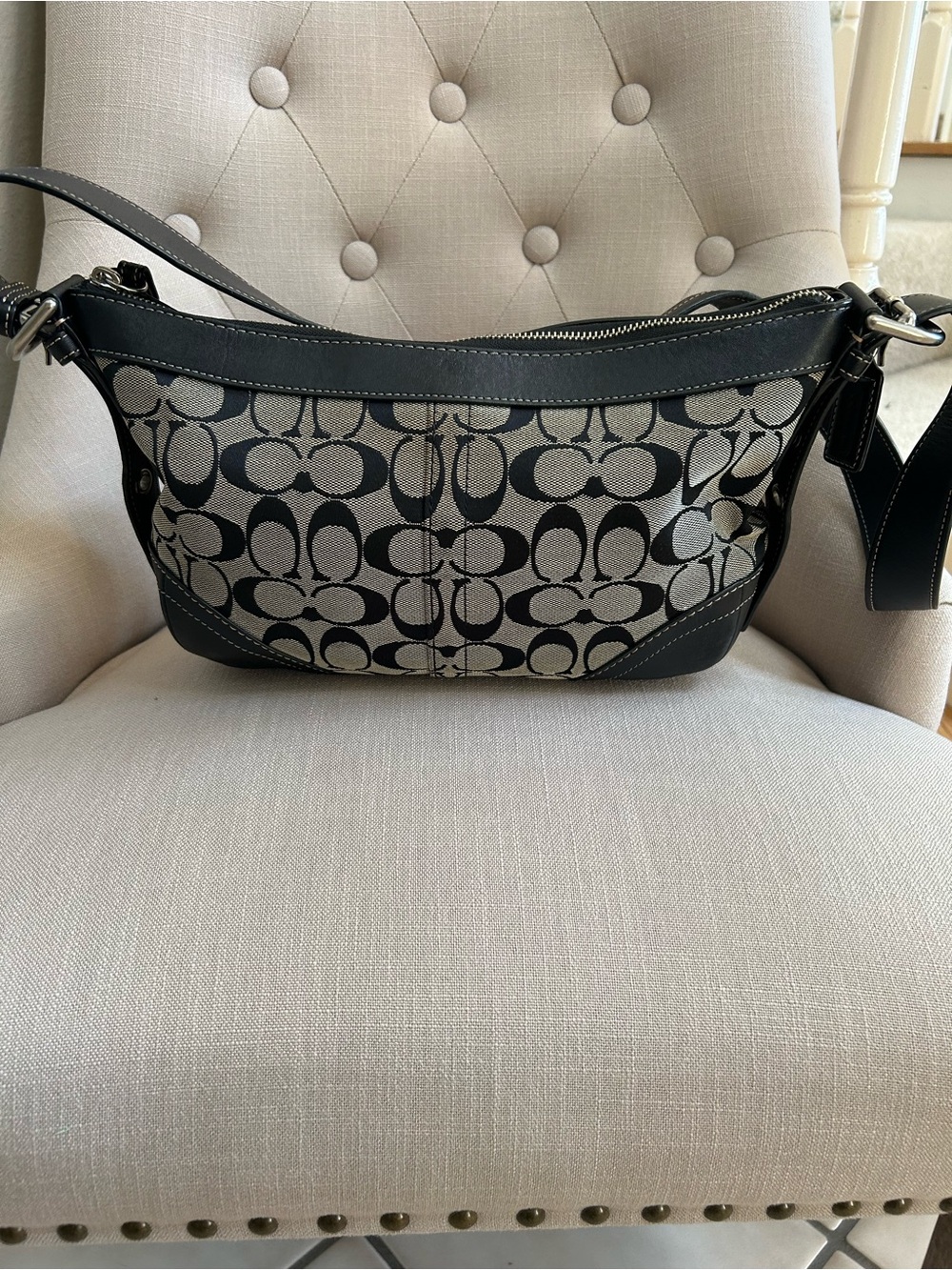 Coach Canvas Crossbody Bag in Black and gray - Picture 2 of 13